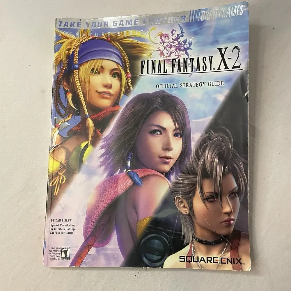 Final Fantasy X-2 Playstation 2 PS2 Strategy Guide Player's Hint Book w/Poster!